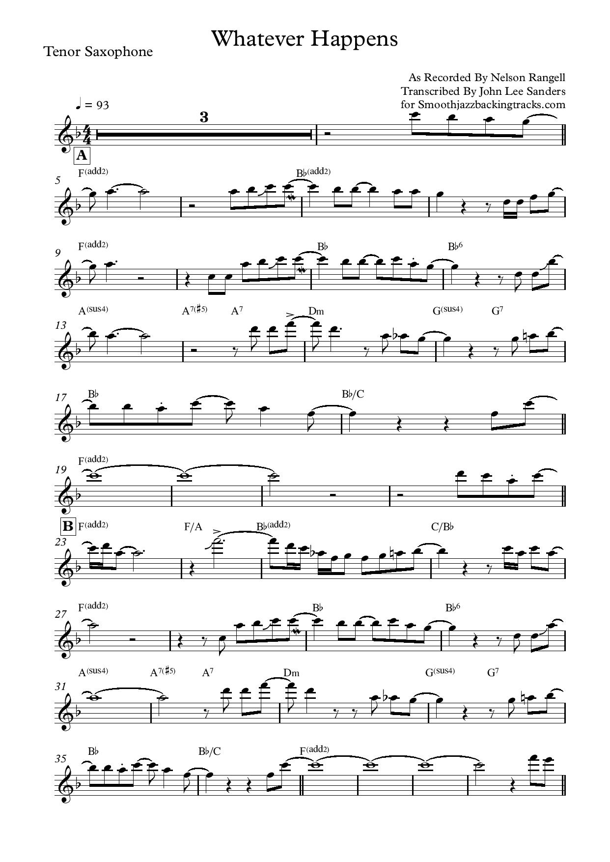 Sax Backing Tracks Alphabetical By Artist N